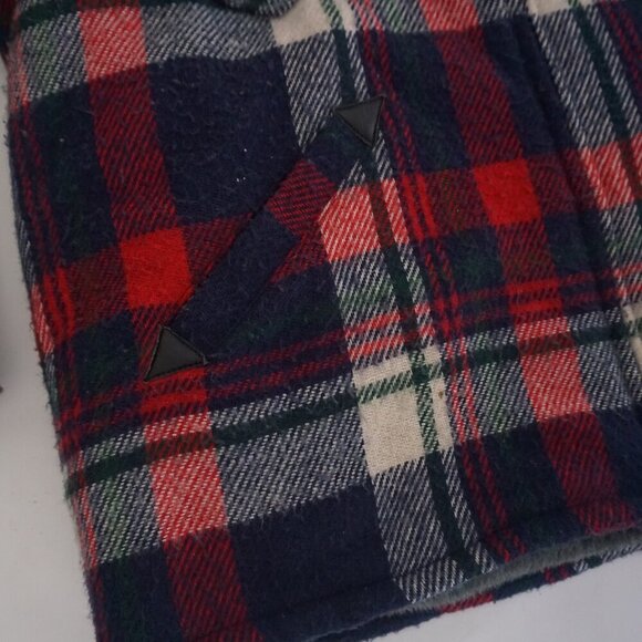 Vintage '70S Golden Bay Navy Red Plaid Teddy Bear Lined Rare Outdoor Jacket 2XL - Picture 8 of 13